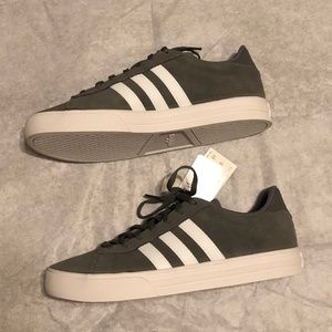 NEW - Gray/White Adidas Suede Sneakers - M7